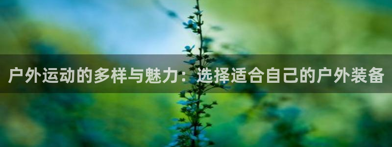 意昂4集团官网首页网址：户外运动的多样与魅力：选择适