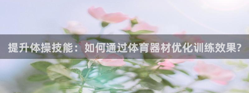 意昂体育4开户：提升体操技能：如何通过体育器材优化训