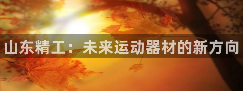 意昂体育4平台注册流程视频：山东精工：未来运动器材的