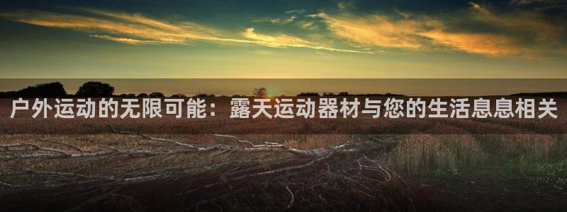 意昂4娱乐平台：户外运动的无限可能：露天运动器材与您的生活息